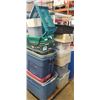 Image 1 : LARGE LOT OF PLASTIC BINS AND TOTES