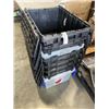 Image 1 : 8 PLASTIC TOTES WITH ATTACHED LID