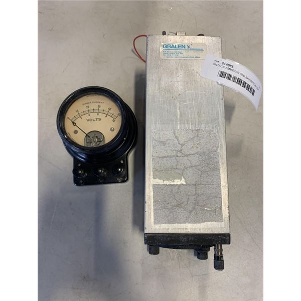VINTAGE AMMETER AND AVIATION NAVIGATION UNIT