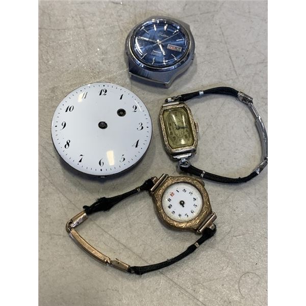 LOT OF VINTAGE WATCHES INCLUDING POCKET WATCH