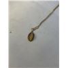 Image 3 : 12K GOLD FILLED TIGERSEYE PENDANT W/ CHAIN NECKLACE