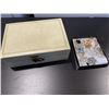 Image 1 : JEWELRY BOX WITH CONTENTS AND 10 BROACHES