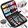 Image 1 : 86PCS SEWING KIT PORTABLE SEWING SUPPLIES ACCESSORIES WITH CASE CONTAINS THREAD, NEEDLE, SCISSORS, M