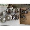 Image 1 : LOT OF STERLING AND PLATED SILVER SERVING DISHES, CANDLE HOLDER WITH SQUIRREL AND MORE
