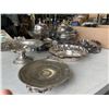 Image 2 : LOT OF STERLING AND PLATED SILVER SERVING DISHES, CANDLE HOLDER WITH SQUIRREL AND MORE