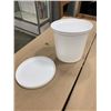 Image 2 : WHITE PLASTIC CONTAINERS WITH LIDS, 24OZ, 1000 PCS