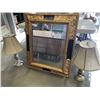 Image 1 : DECORATIVE FRAMED MIRROR AND 2 TABLE LAMPS