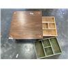 Image 1 : COFFEE TABLE AND 2 WALL MOUNTED SHELVES