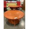 Image 1 : VILAS DROP SIDE ROUND TABLE AND ROUND LAZY SUSAN COFFEE TABLE