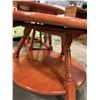 Image 2 : VILAS DROP SIDE ROUND TABLE AND ROUND LAZY SUSAN COFFEE TABLE
