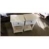 Image 1 : PAIR OF WHITE 1 DRAWER NIGHTSTANDS