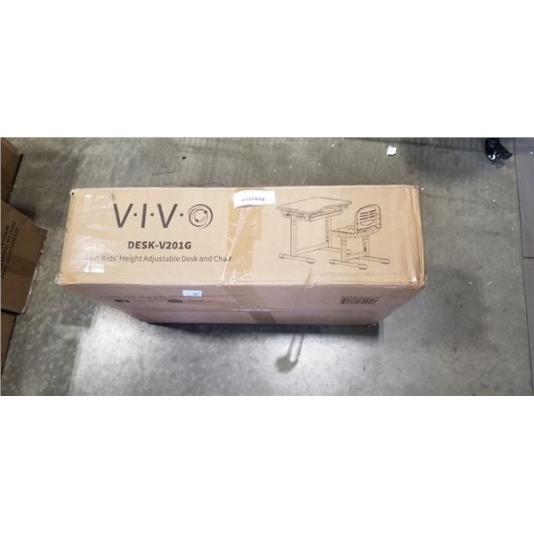 VIVO GRAY KIDS HEIGHT ADJUSTABLE DESK AND CHAIR