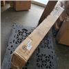 Image 1 : ELECTRIC SIT STAND DESK, BROWN BUTCHER BLOCK TEXTURED TOP AND BROWN BASE