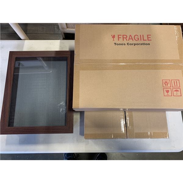 TWO WOODEN SHADOWBOX DISPLAY BOXES