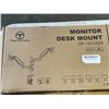 Image 2 : TECH ORBITS DESK MONITOR MOUNT, VIVO CLAMP ON DESK EXTENSION, AND PC MOUNT