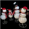 Image 1 : 4 LAWN SNOWMAN ACCORDIAN FIGURES