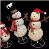 Image 3 : 4 LAWN SNOWMAN ACCORDIAN FIGURES