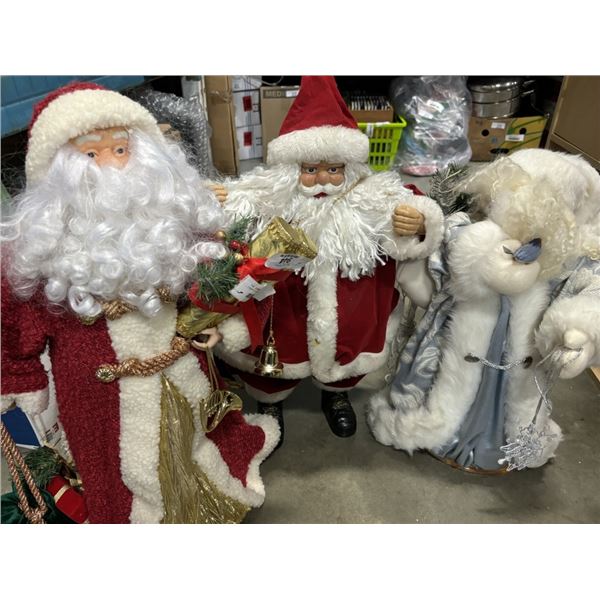 BOX OF SANTA FIGURES