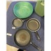 Image 2 : BOX OF GOLD PAN, ROASTER, STAORAGE JAR AND MORE