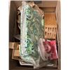 Image 1 : BOX OF KITCHEN ITEMS, COOKING DISHES, KNIFE BLOCK AND MORE