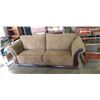 Image 1 : TAN ROLLED ARM PILLOWBACK SOFA