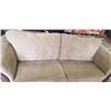 Image 3 : TAN ROLLED ARM PILLOWBACK SOFA