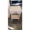 Image 1 : NATURE AND HOMETRENDS WHITE 1 DRAWER NIGHTSTANDS WITH POWER BAR/USB BUILT IN