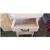Image 2 : NATURE AND HOMETRENDS WHITE 1 DRAWER NIGHTSTANDS WITH POWER BAR/USB BUILT IN