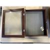 Image 2 : TWO WOODEN SHADOWBOX DISPLAY BOXES