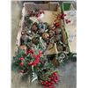 Image 2 : 2 TRAYS OF ASSORTED CHRISTMAS DECOR, INCLUDIONG LIGHT UP STARS