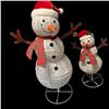 Image 2 : 3 LAWN SNOWMAN ACCORDIAN FIGURES