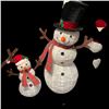 Image 4 : 3 LAWN SNOWMAN ACCORDIAN FIGURES