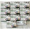 Image 1 : 11 SETS OF PREXTEX ULTRA BRIGHT INDOOR/OUTDOOR HOLIDAY LIGHTS, 10 PACKS OF 100, AND ONE PACK OF 50
