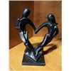 Image 1 : NEW CARVED LOVERS MARBLE FIGURE, RETAIL $169