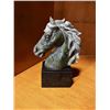 Image 1 : NEW CARVED GREEN HORSE MARBLE FIGURE, RETAIL $299