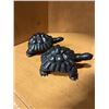 Image 1 : NEW SET OF 2 BLACK TURTLE CARVED FIGURES, RETAIL $299