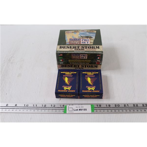 Dessert Storm Collector Cards (Sealed) & (2) Operation Yellow Ribbon Collector Cards (Sealed)