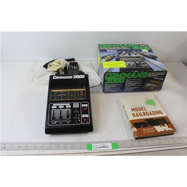 Model Railroading Book, Command 2000 Console - Tested Does Not Power On