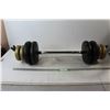 Image 1 : Curling Bar with (4) 8.8lbs Weights and (4) 2 1/2lbs Weights