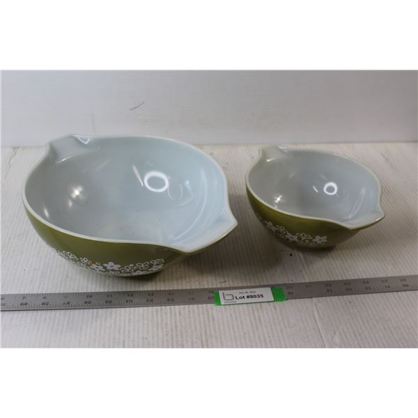 (2) Pyrex Mixing Bowls