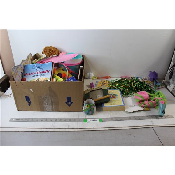 Picture Frame, Pom Poms, Books, Stuffies, Assorted Decor and Misc.