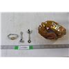 Image 1 : Bowl, (2) Decorative Spoons, Watch