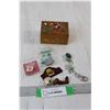 Image 1 : (2) Pins, Button, Keychain, (3) Mini Boots, Patch, Jewelry Box