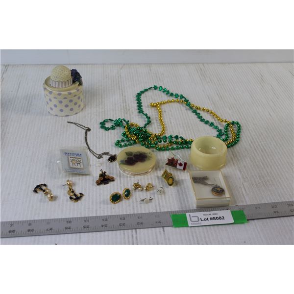 Jewelry Case, Costume Jewelry, Pins