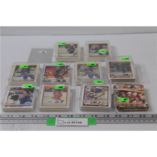 (11) Sets Of Hockey & Football Trading Cards - Assorted Years & Players