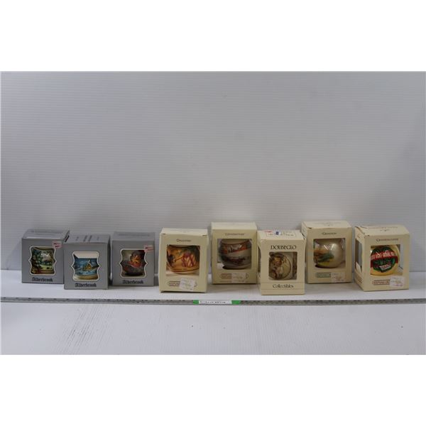 (8) Vintage Christmas Ornaments in Boxes - Assorted