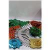 Image 3 : (30+) Gold Christmas Tree Ornaments - Assorted & (8) Garlands - Assorted