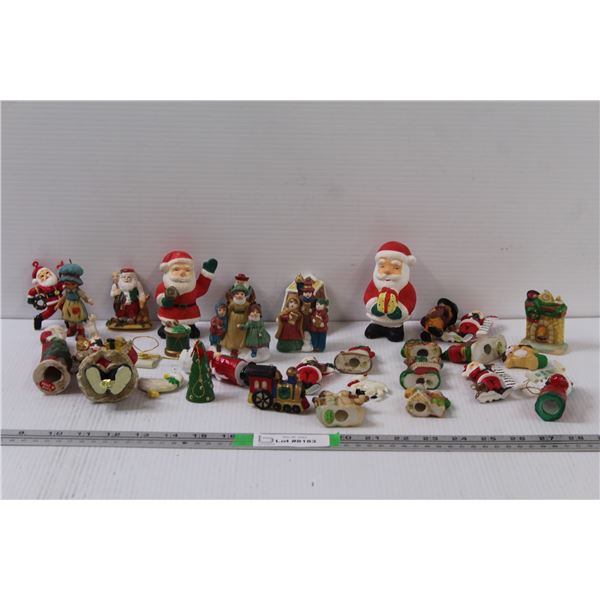 (30+) Christmas Magnets, Figurines, & Ornaments - Assorted