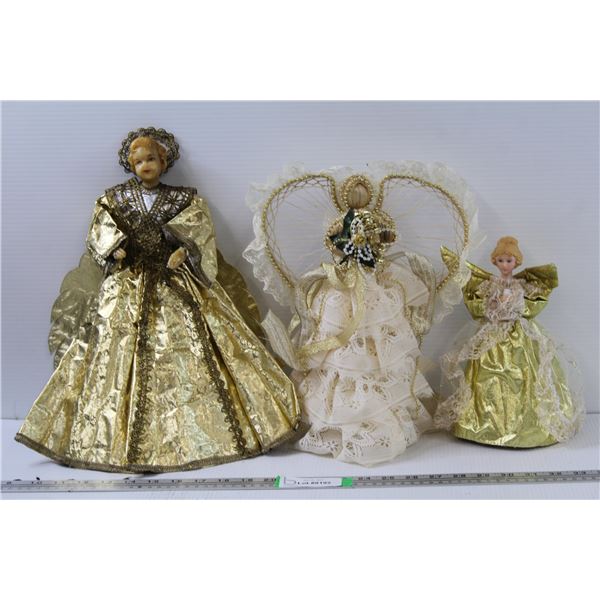 (3) Christmas Angel Decor - Assorted Sizes, as is