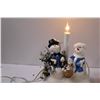 Image 3 : Snowman Light - Works (Needs Some Gluing) Santa Figurines, Candles, Tree Figurines, Misc.